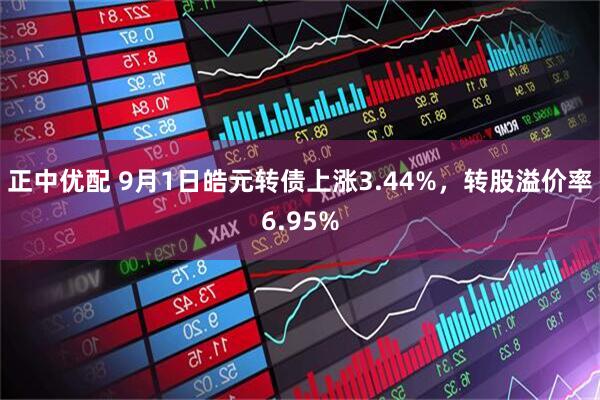 正中优配 9月1日皓元转债上涨3.44%，转股溢价率6.95%